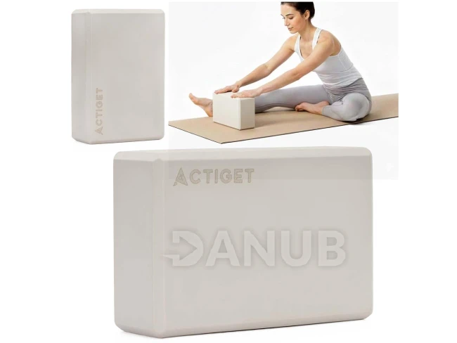 Blok na jogu z peny EVA 23x15x7,5 cm - béžový