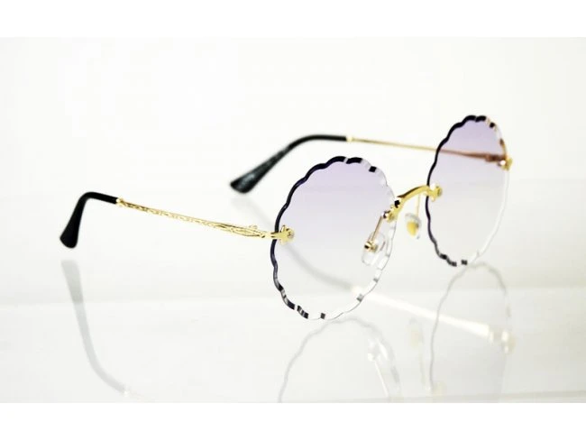 Dámske slnečné okuliare Flower Crystal gold PURPLE