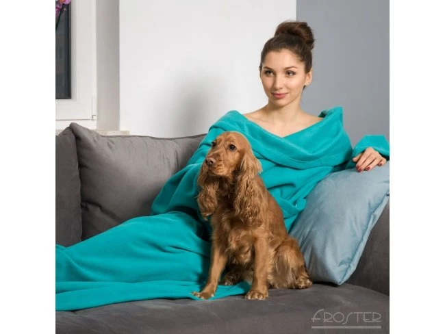 Deka s rukávmi mätová