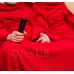 Deka pre pár s rukávmi červená
