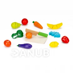 Drevená sada na krájanie ovocia a zeleniny - 13 dielov