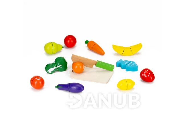 Drevená sada na krájanie ovocia a zeleniny - 13 dielov