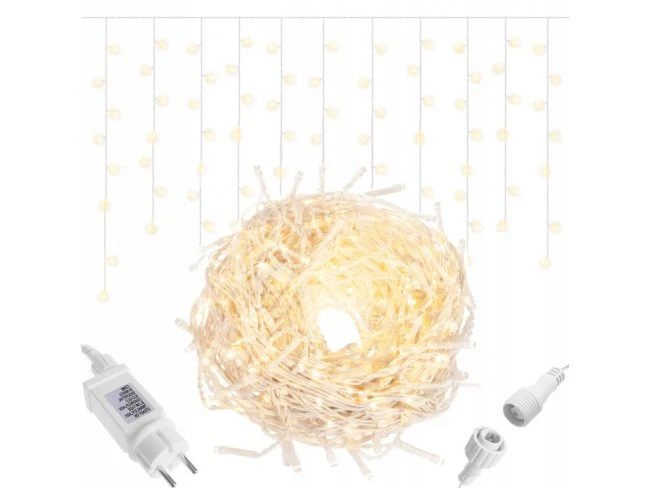 500 LED svetelná záclona s cencúľmi