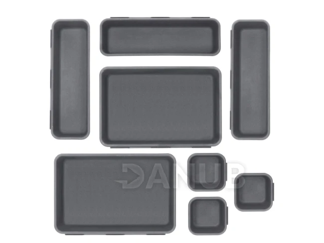 Sada organizérov do zásuvky 8ks - sivá