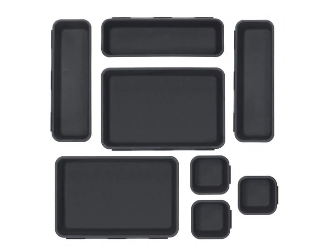 Sada organizérov do zásuvky 8ks - čierna