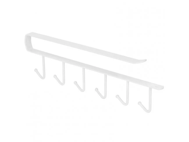 Kovový organizér na vešiaky biely