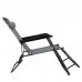 Skladacie záhradné lehátko BASIC s opierkou hlavy - sivá