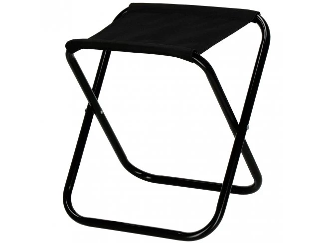Turistická kempingová stolička skladacia - čierna