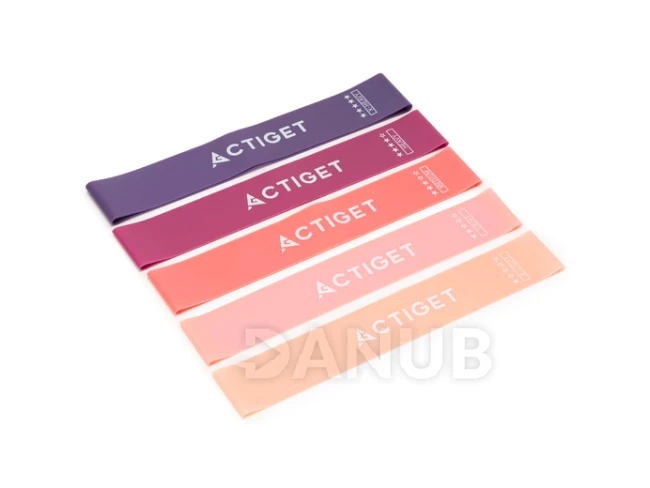 Fitnes odporové gumy na cvičenie - sada 5 ks - odpor 1-20 kg