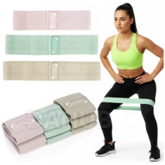 Fitness odporové gumy na cvičenie - sada 3 ks - odpor 3-31 kg