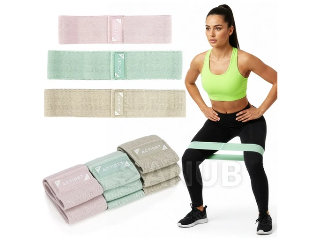 Fitness odporové gumy na cvičenie - sada 3 ks - odpor 3-31 kg