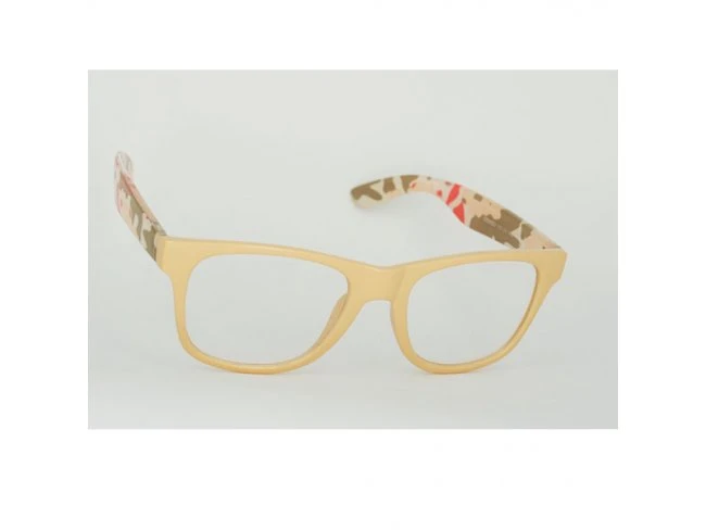 Číre okuliare Wayfarer - svetlo hnedé - maskačové