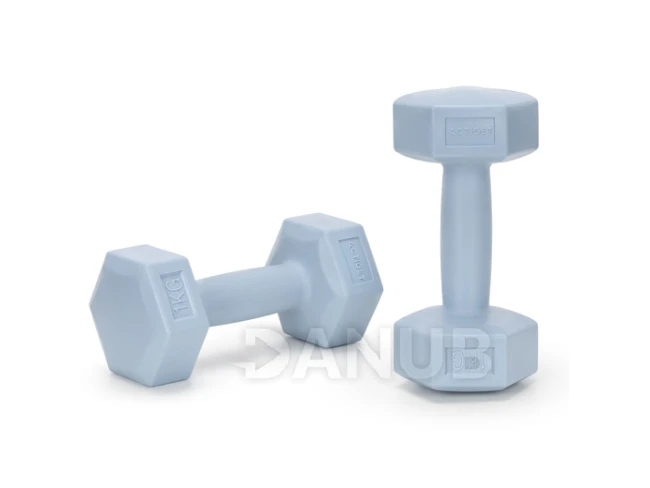 Jednoručné činky - 2 ks - 2x1 kg - svetlomodré