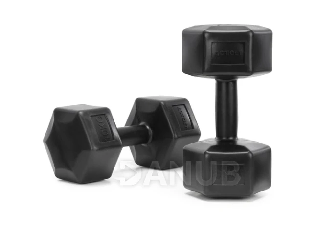 Jednoručné činky - 2 ks - 2x10 kg - čierne