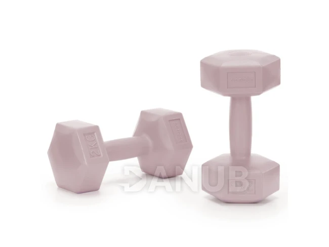 Jednoručné činky - 2 ks - 2x2 kg - ružové