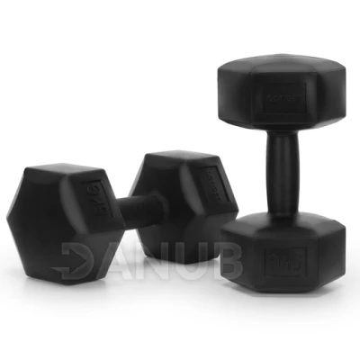 Jednoručné činky - 2 ks - 2x5 kg - čierne