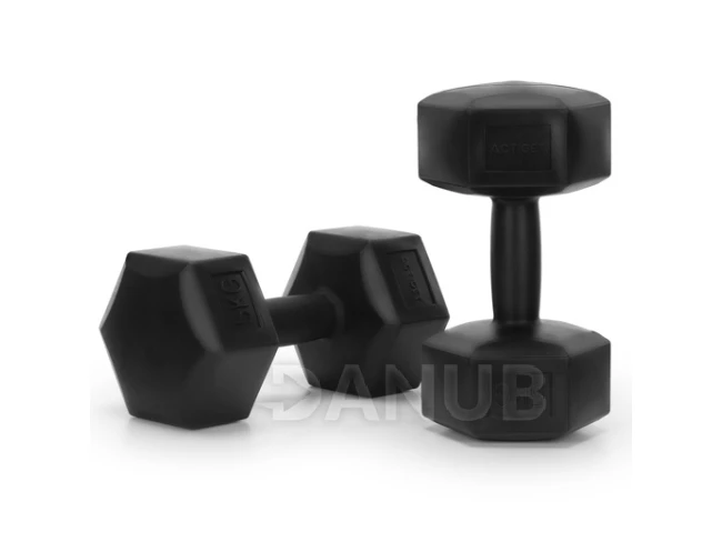 Jednoručné činky - 2 ks - 2x5 kg - čierne