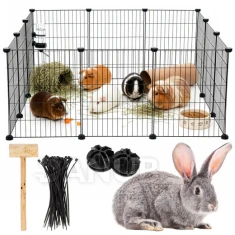 Klietka pre zvieratá - 143x71x46 cm - čierna