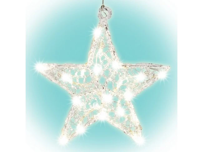 LED dekorácia do okna, akrylová hviezda