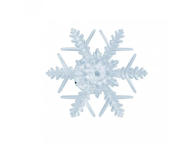 LED dekorácia do okna, snehová vločka, s prísavkou, 3V