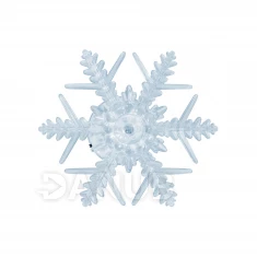 LED dekorácia do okna, snehová vločka, s prísavkou, 3V, studená biela