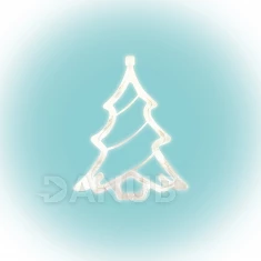 LED dekorácia do okna, stromček, 19cm, 4,5V