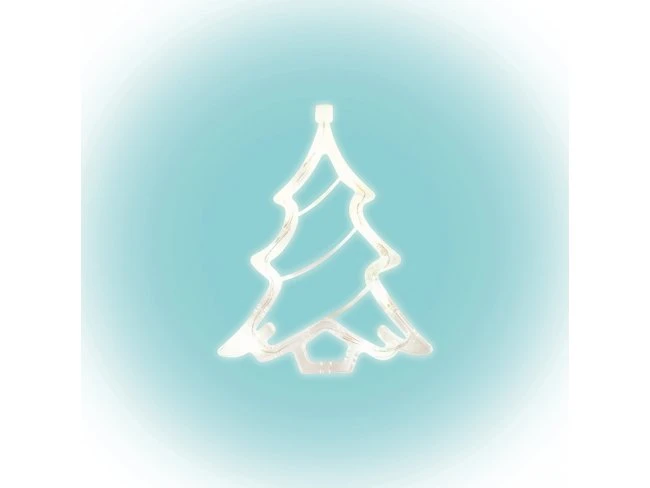 LED dekorácia do okna, stromček, 19cm, 4,5V