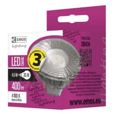 LED žiarovka Classic MR16 4,5W GU5,3 neutrálna biela