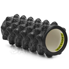 Masážny penový valec/roller s výstupkami - stredne tvrdý - čierny