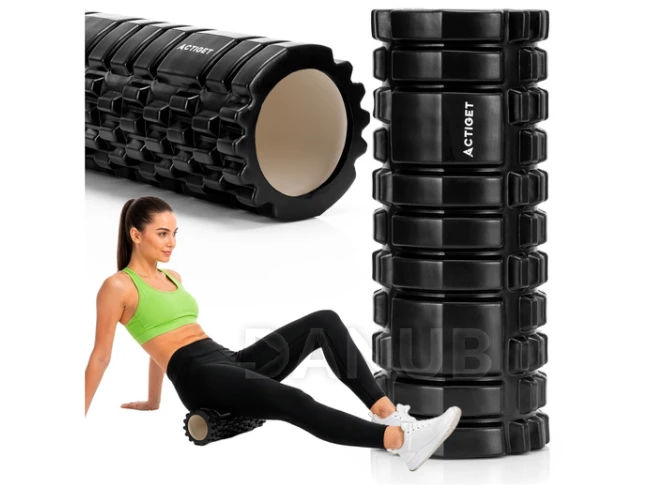 Masážny valec/roller - stredne tvrdý - čierny