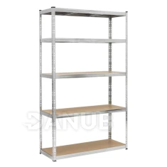 Nastaviteľný kovový regál s 5 policami - 205x120x45 cm - 1000 kg 