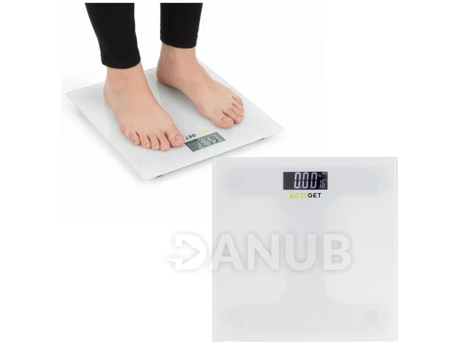 Osobná elektronická váha - 150 kg - tvrdené sklo - biela