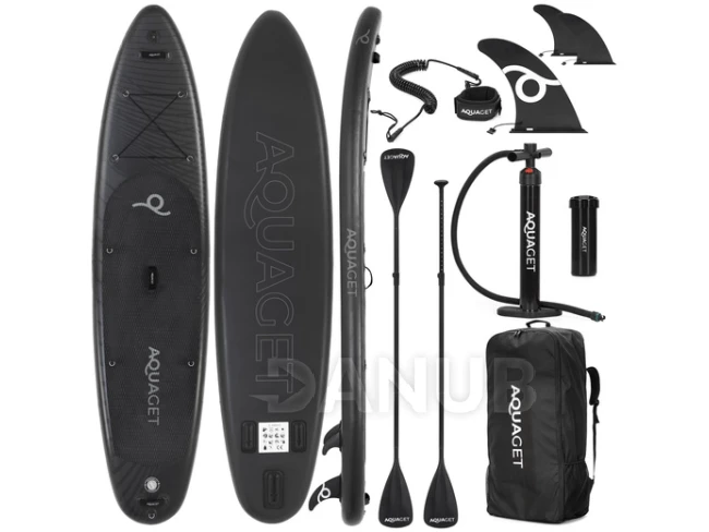 Paddleboard s príslušenstvom - 350 cm - 150kg - čierny Paddleboard s príslušenstvom - 350 cm - 150kg - čierny