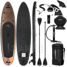 Paddleboard s príslušenstvom - 350 cm - 220kg - čierno-oranžový