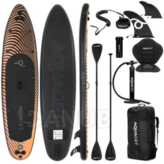 Paddleboard s príslušenstvom - 350 cm - 220kg - čierno-oranžový