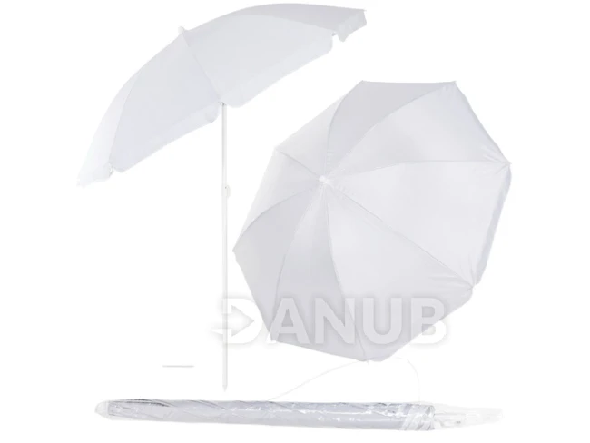 Plážový slnečník 160 cm - UPF50+ - sivý Plážový slnečník 160 cm - UPF50+ - sivý