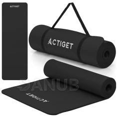 Podložka na cvičenie - 183x61x1,5 cm - protišmyková - čierna
