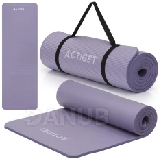Podložka na cvičenie - 183x61x1,5 cm - protišmyková - fialová