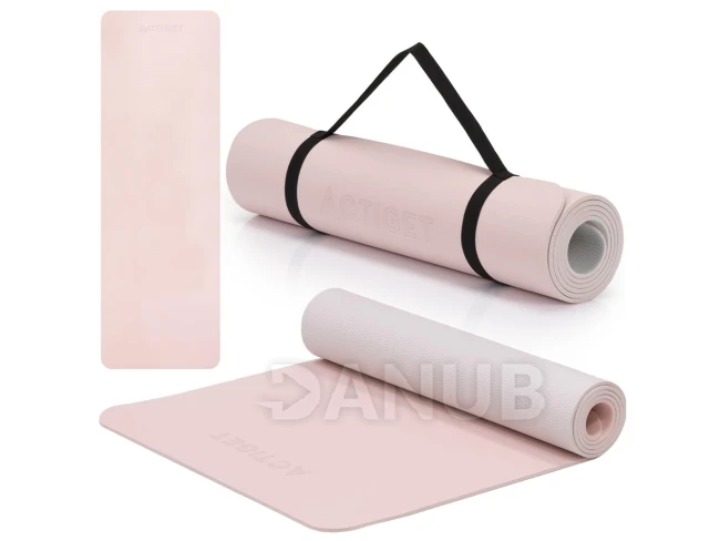 Podložka na cvičenie - 183x61x0,6 cm - protišmyková - sivá/svetlosivá