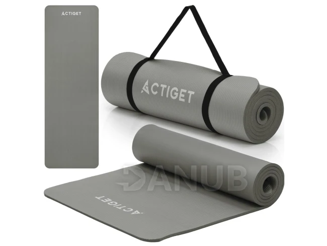 Podložka na cvičenie - 183x61x1 cm - protišmyková - svetlosivá