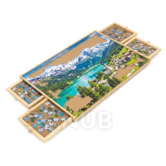 Podložka na skladanie puzzle na 1000 dielikov - 74 x 53,5 cm - drevená