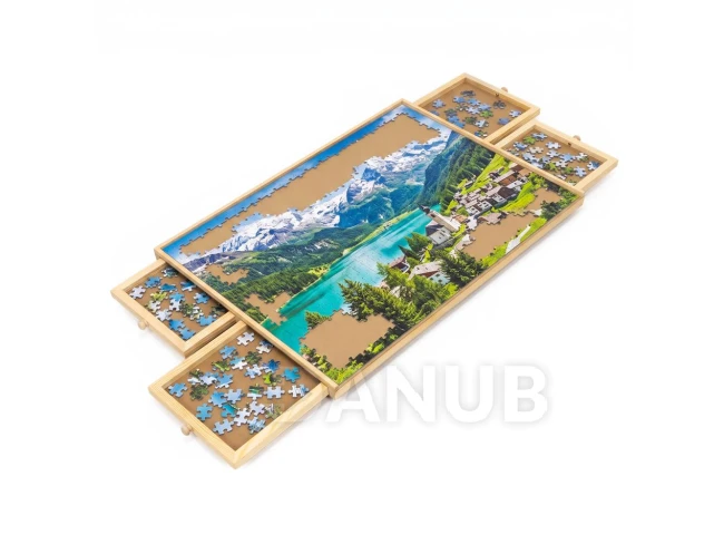 Podložka na skladanie puzzle na 1000 dielikov - 74 x 53,5 cm - drevená Podložka na skladanie puzzle na 1000 dielikov - 74 x 53,5 cm - drevená