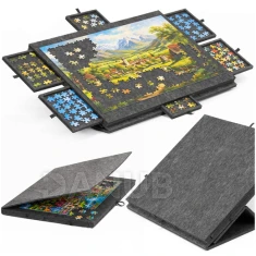 Podložka na skladanie puzzle na 1500 dielikov - 77 x 52.5 x 4 cm - plstená