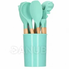 Kuchynské náradie - sada - 12 ks - tmavá mätová