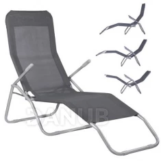 Záhradné gravitačné lehátko - tmavo-sivé