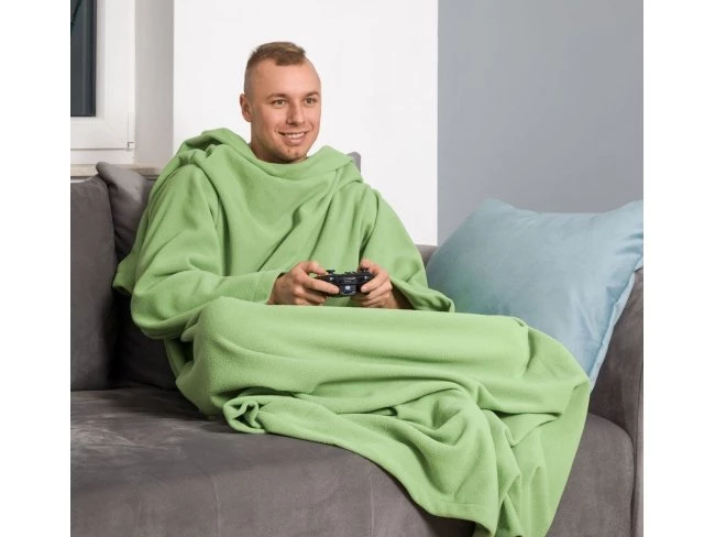 Deka s rukávmi zelená