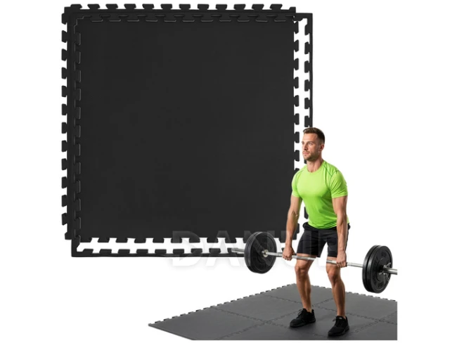 Protišmyková puzzle podložka - 100x100x2 cm - 1 ks - EVA pena - grafitovo sivá