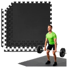 Protišmyková puzzle podložka - 60x60x1,2 cm - 4 ks - EVA pena - grafitovo sivá