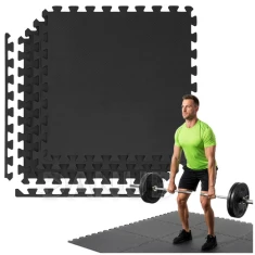 Protišmyková puzzle podložka - 60x60x2 cm - 4 ks - EVA pena - grafitovo sivá