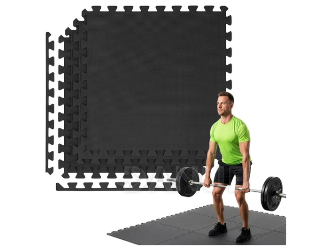 Protišmyková puzzle podložka - 60x60x2 cm - 4 ks - EVA pena - grafitovo sivá